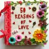 50 REASONS OF LOVE HANDMADE SCRAPBOOK image 50 REASONS OF LOVE HANDMADE SCRAPBOOK image