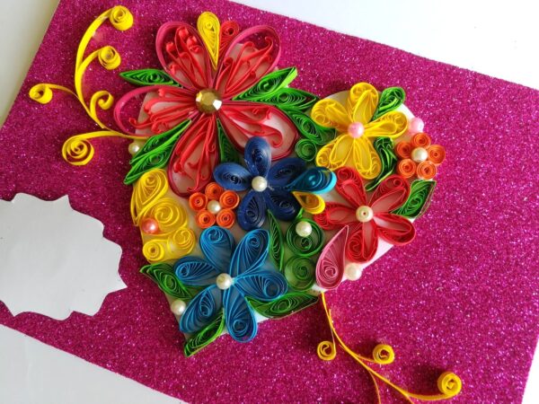 Evergreen Colorful Heart Greeting Card On Sparkling Base image Evergreen Colorful Heart Greeting Card On Sparkling Base image