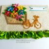 Sparkling Bicycle with Quilled Flower Basket Greeting card image Sparkling Bicycle with Quilled Flower Basket Greeting card image