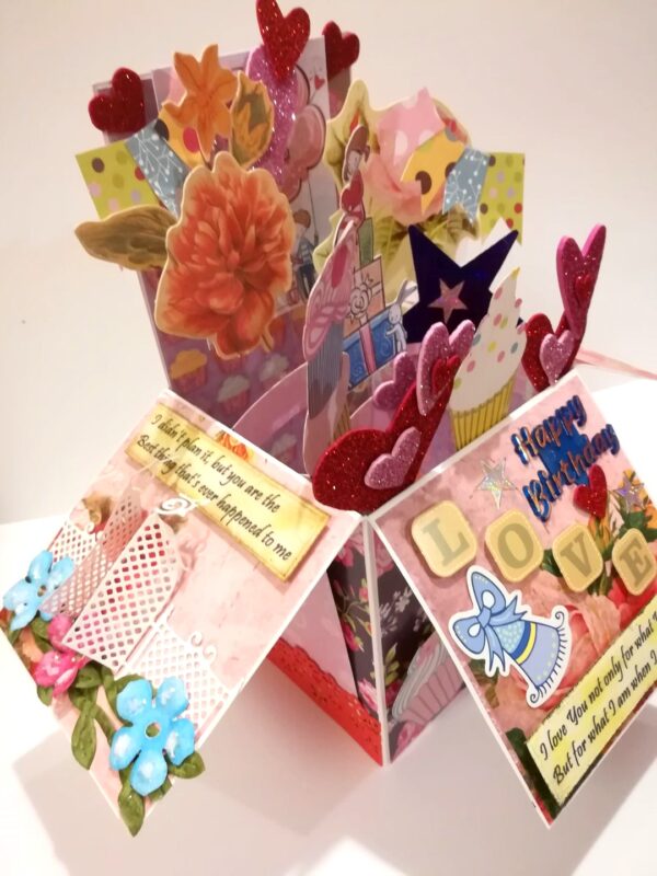 Love Birthday Card in Box Pop up image Love Birthday Card in Box Pop up image