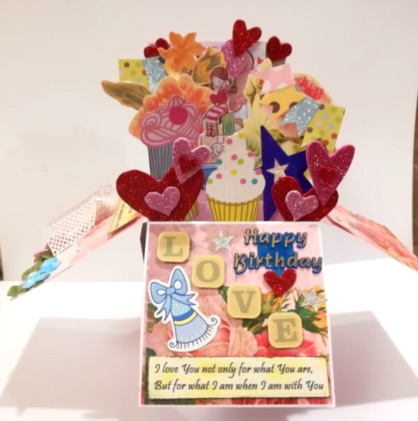 Love Birthday Card in Box Pop up image Love Birthday Card in Box Pop up image