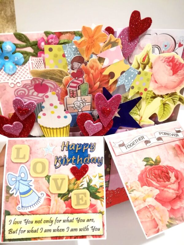Love Birthday Card in Box Pop up image Love Birthday Card in Box Pop up image