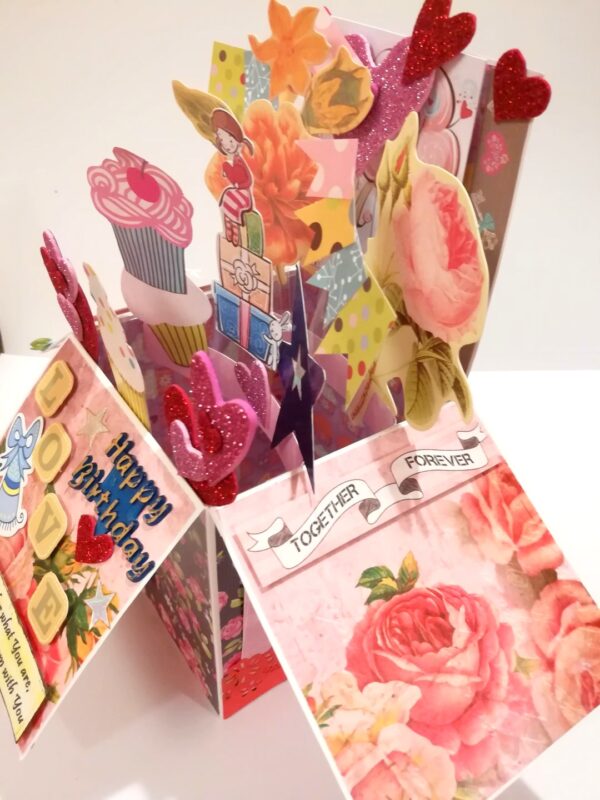 Love Birthday Card in Box Pop up image Love Birthday Card in Box Pop up image