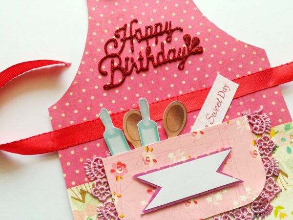 Apron Handmade Card For Mother/Wife image Apron Handmade Card For Mother/Wife image