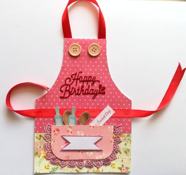 Apron Handmade Card For Mother/Wife image Apron Handmade Card For Mother/Wife image