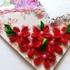 Red Quilled Flowers with Sparkling Stamped Base Greeting Card image Red Quilled Flowers with Sparkling Stamped Base Greeting Card image