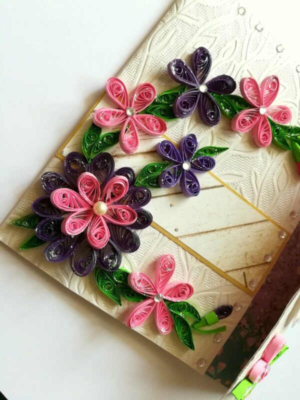 Pink and Purple Themed Mini Scrapbook Greeting Card image Pink and Purple Themed Mini Scrapbook Greeting Card image