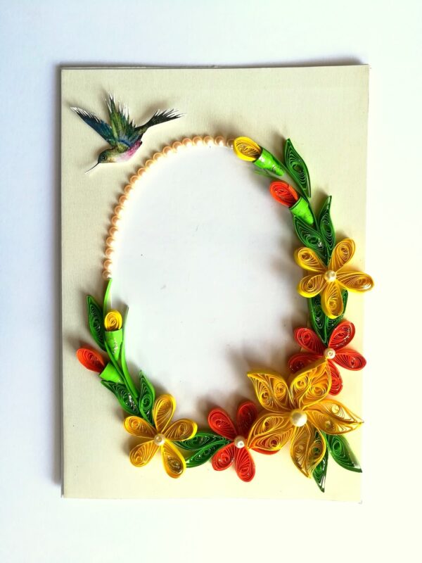 Yellow Themed Photo Frame Greeting Card image Yellow Themed Photo Frame Greeting Card image