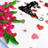 Pink Quilling Flowers Corner Love Greeting Card image Pink Quilling Flowers Corner Love Greeting Card image