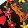 Couple In Quilled Flowers Garland Handmade Pop Up Card image Couple In Quilled Flowers Garland Handmade Pop Up Card image