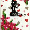 Pink Quilling Flowers Corner Love Greeting Card image Pink Quilling Flowers Corner Love Greeting Card image