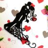 Pink Quilling Flowers Corner Love Greeting Card image Pink Quilling Flowers Corner Love Greeting Card image
