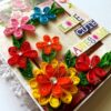 Multicolor Quilled flowers Mini Scrapbook Greeting Card image Multicolor Quilled flowers Mini Scrapbook Greeting Card image