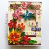 Multicolor Quilled flowers Mini Scrapbook Greeting Card image Multicolor Quilled flowers Mini Scrapbook Greeting Card image