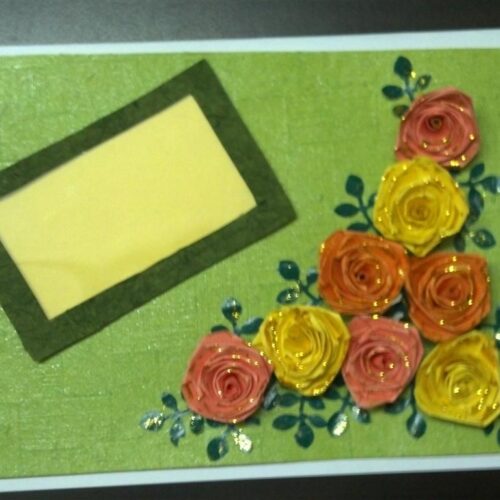 Yellow & Orange Roses Greeting Card image