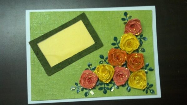 Yellow & Orange Roses Greeting Card image