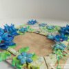 Sparkling Blue Handmade Paper Flowers Greeting Card Gift image Sparkling Blue Handmade Paper Flowers Greeting Card Gift image