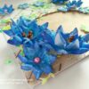 Sparkling Blue Handmade Paper Flowers Greeting Card Gift image Sparkling Blue Handmade Paper Flowers Greeting Card Gift image