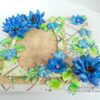 Sparkling Blue Handmade Paper Flowers Greeting Card Gift image Sparkling Blue Handmade Paper Flowers Greeting Card Gift image