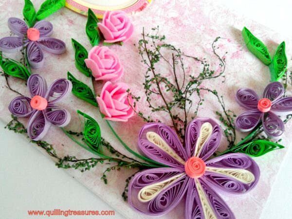 Purple Themed Quilled Greeting Card image Purple Themed Quilled Greeting Card image