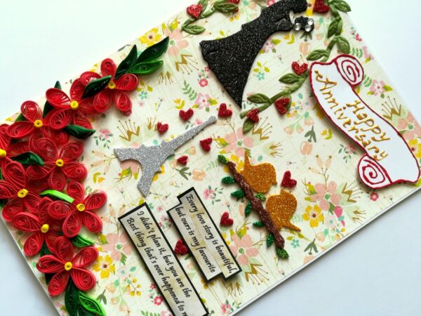 Happy Anniversary Quilled Greeting Card image Happy Anniversary Quilled Greeting Card image