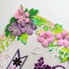Purple Corner Flowers with Paper Lace Greeting Card image