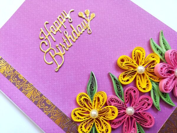 Purple Themed Birthday Greeting Card image Purple Themed Birthday Greeting Card image