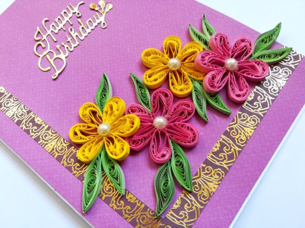 Purple Themed Birthday Greeting Card image Purple Themed Birthday Greeting Card image