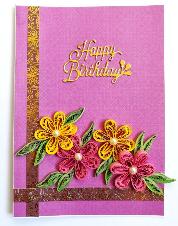 Purple Themed Birthday Greeting Card image Purple Themed Birthday Greeting Card image