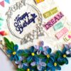 Quilled Corner Birthday Handmade Greeting Card image Quilled Corner Birthday Handmade Greeting Card image