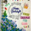 Quilled Corner Birthday Handmade Greeting Card image Quilled Corner Birthday Handmade Greeting Card image