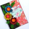 Quilled Flowers Happy Birthday Greeting Card image Quilled Flowers Happy Birthday Greeting Card image