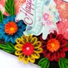 Quilled Flowers Happy Birthday Greeting Card image Quilled Flowers Happy Birthday Greeting Card image
