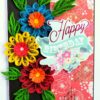 Quilled Flowers Happy Birthday Greeting Card image Quilled Flowers Happy Birthday Greeting Card image