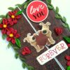Love theme Quilled Red Flowers Greeting card image Love theme Quilled Red Flowers Greeting card image