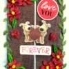 Love theme Quilled Red Flowers Greeting card image Love theme Quilled Red Flowers Greeting card image