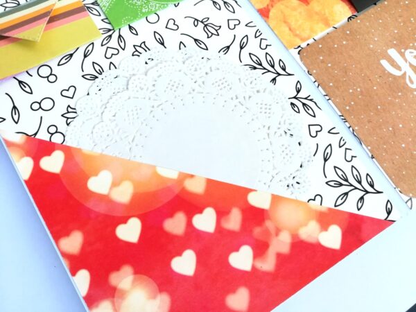 Hot air Balloon Handmade Flowers Mini Scrapbook Greeting Card image Hot air Balloon Handmade Flowers Mini Scrapbook Greeting Card image