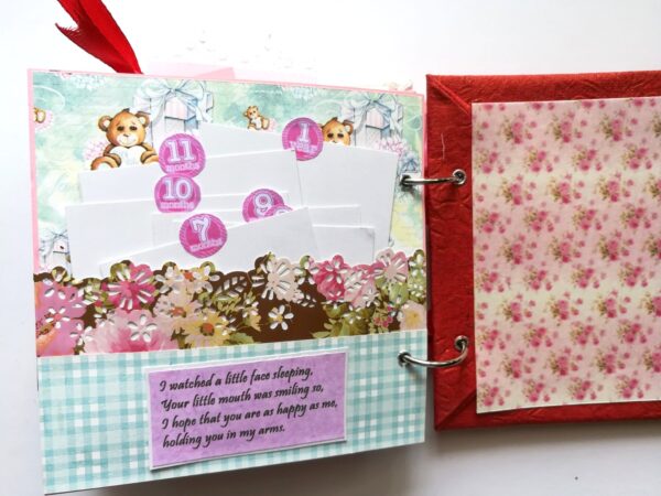 Sparkling Baby Girl Handmade Scrapbook Album image Sparkling Baby Girl Handmade Scrapbook Album image