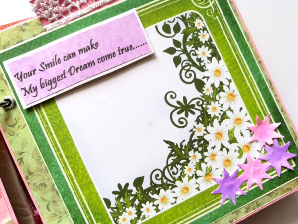 Sparkling Baby Girl Handmade Scrapbook Album image Sparkling Baby Girl Handmade Scrapbook Album image