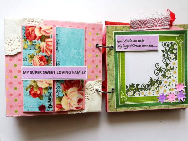 Sparkling Baby Girl Handmade Scrapbook Album image Sparkling Baby Girl Handmade Scrapbook Album image