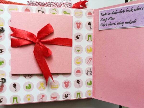 Sparkling Baby Girl Handmade Scrapbook Album image Sparkling Baby Girl Handmade Scrapbook Album image