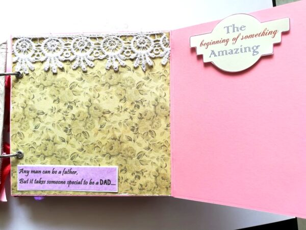 Sparkling Baby Girl Handmade Scrapbook Album image Sparkling Baby Girl Handmade Scrapbook Album image