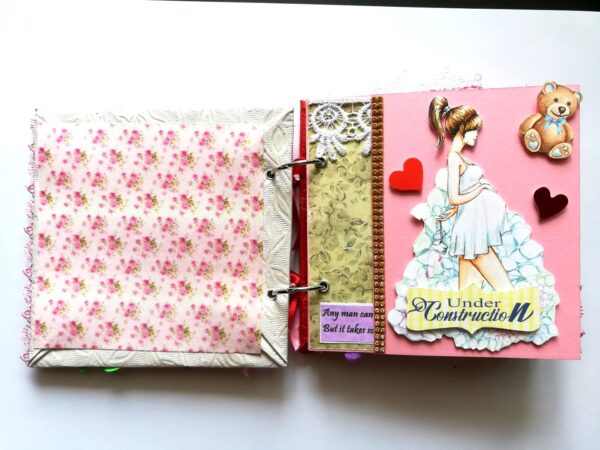 Sparkling Baby Girl Handmade Scrapbook Album image Sparkling Baby Girl Handmade Scrapbook Album image