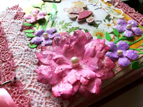 Sparkling Baby Girl Handmade Scrapbook Album image Sparkling Baby Girl Handmade Scrapbook Album image