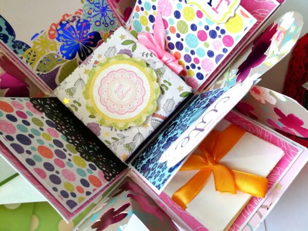 Love and Birthday Explosion Box With Mini Book Album image Love and Birthday Explosion Box With Mini Book Album image
