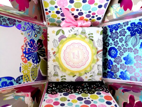 Love and Birthday Explosion Box With Mini Book Album image Love and Birthday Explosion Box With Mini Book Album image