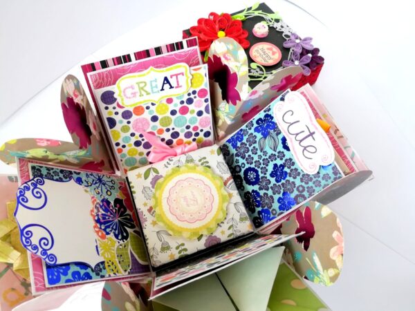 Love and Birthday Explosion Box With Mini Book Album image Love and Birthday Explosion Box With Mini Book Album image