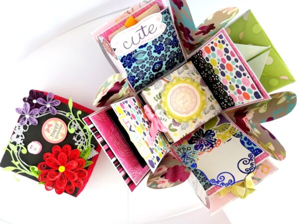 Love and Birthday Explosion Box With Mini Book Album image Love and Birthday Explosion Box With Mini Book Album image