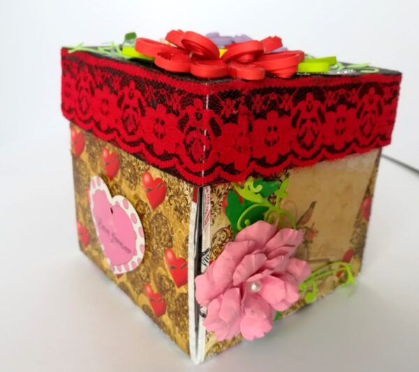 Love and Birthday Explosion Box With Mini Book Album image Love and Birthday Explosion Box With Mini Book Album image