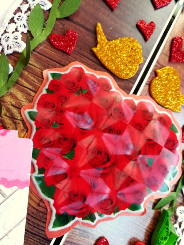 Shiny Red Heart Quilled Love Greeting Card image Shiny Red Heart Quilled Love Greeting Card image
